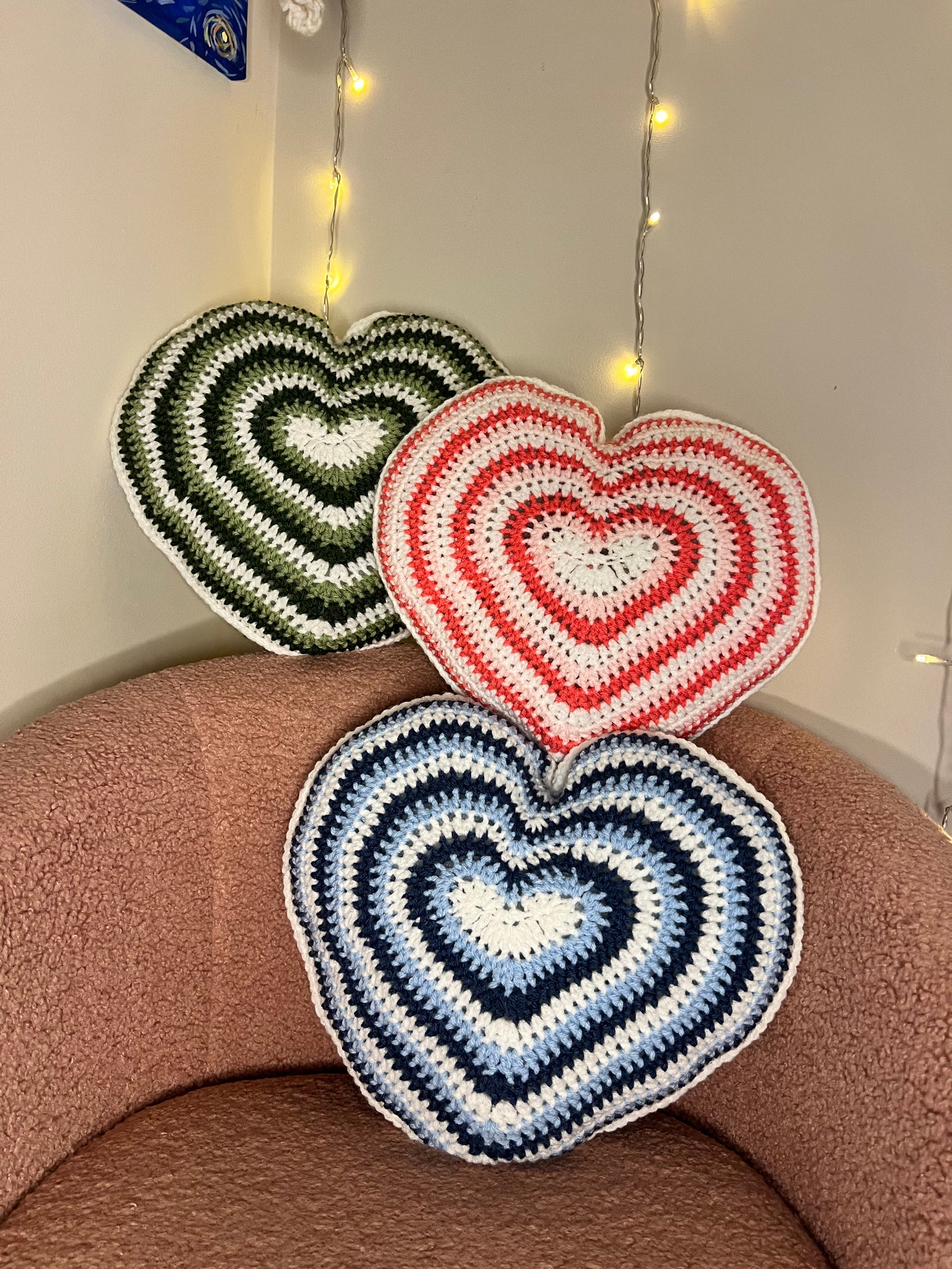 Retro Valentine's Heart Pillow