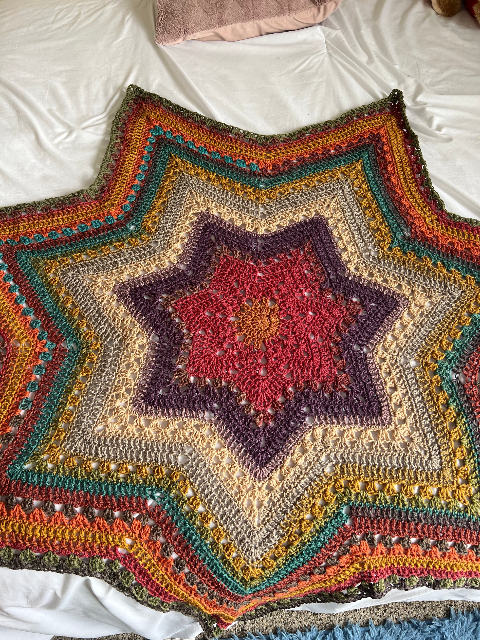 12 point star crochet blanket sale