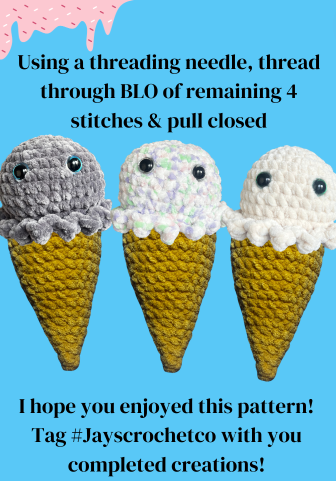 Jay's Jumbo Ice Cream Cone Crochet Pattern